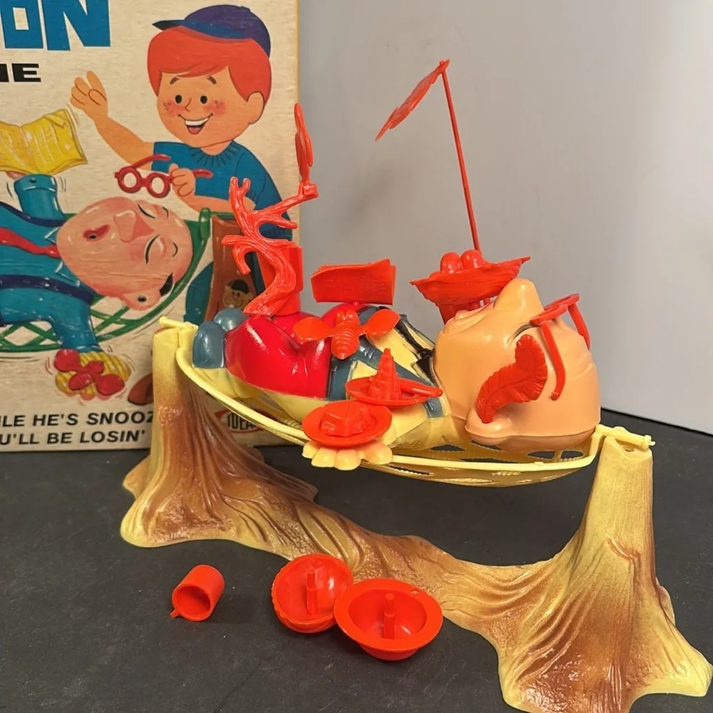 Vintage 1969 Tiltin’ Milton Game by Ideal – Balance Skill Game with Pieces
